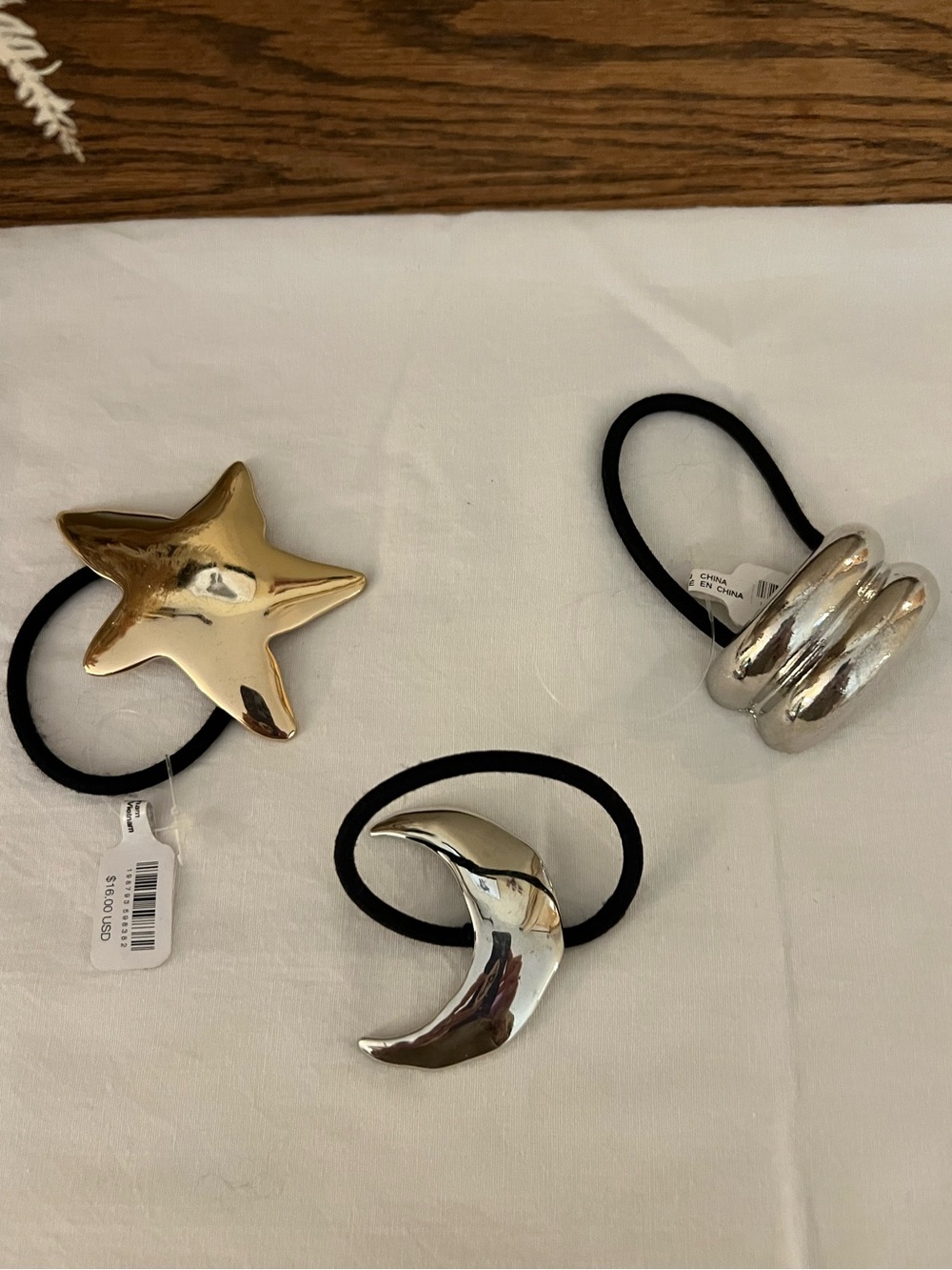 Free People 3 Metal Hair Ties Bundle